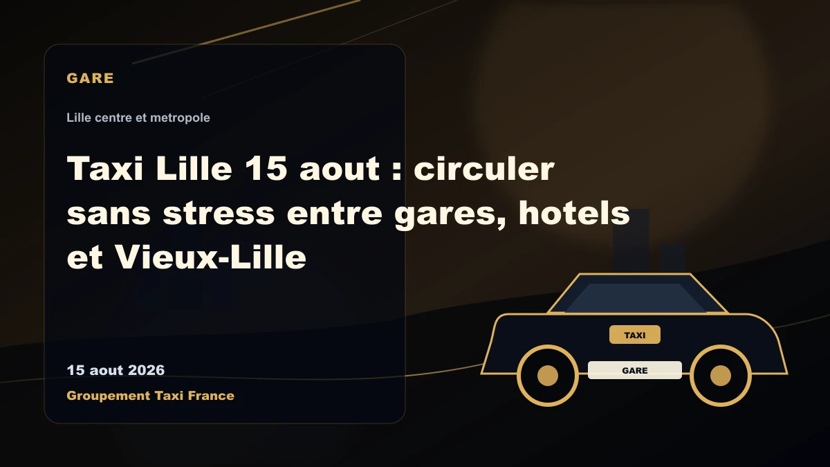 Illustration - Taxi Lille 15 aout : circuler sans stress entre gares, hotels et Vieu…